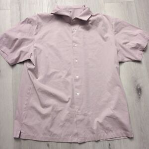 Uniqlo Airism Mens XL Casual Short Sleeve Button Down Shirt Uniqlo